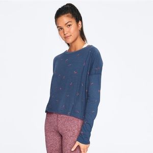 PINK - Long Sleeve Cropped Tee. NWOT.